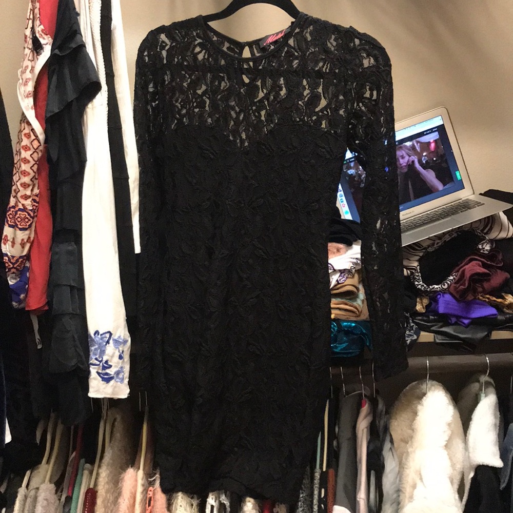 Motel black lace dress